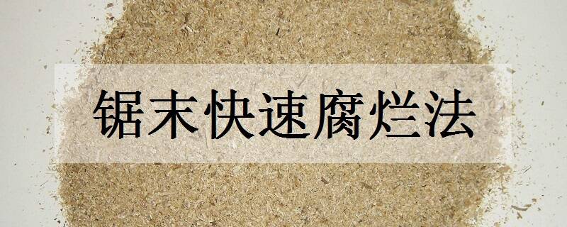 锯末快速腐烂法（一星期自制腐叶土）